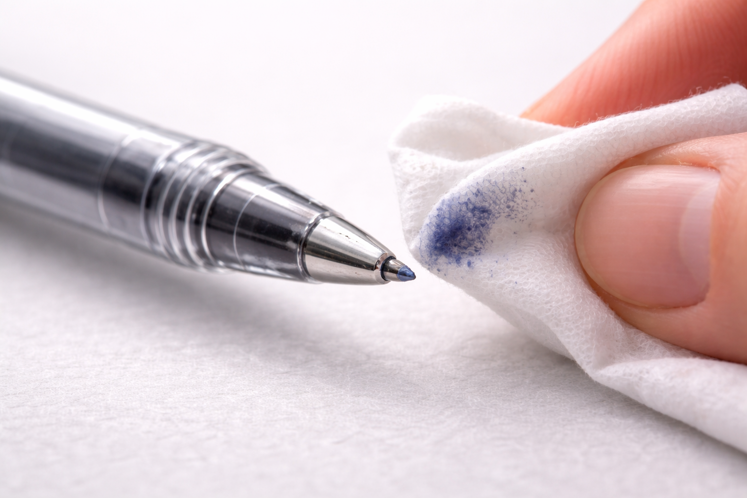 Gel pen cleaning
